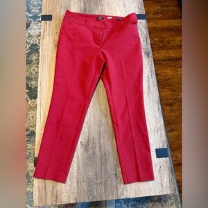 LOFT Marisa Skinny Red Pants 6P Petite Red Ankle Dress Pants Work Career